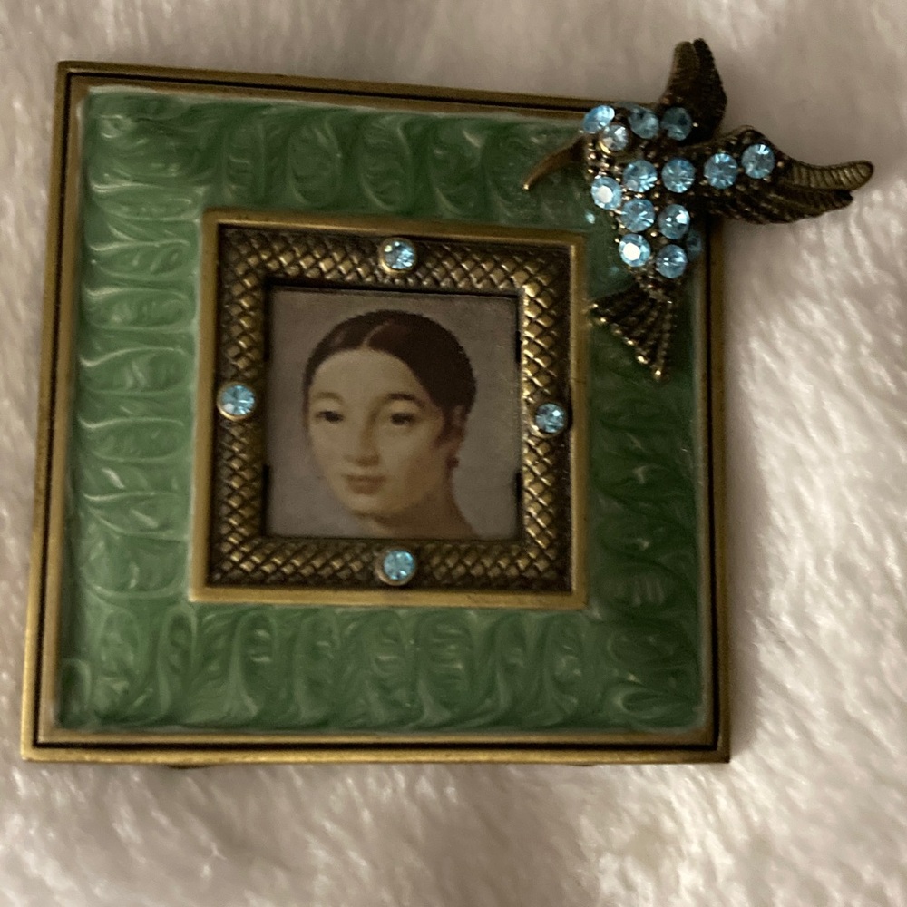 Two's Company Green Frame and Gold Jeweled Perfume Bottle - Picture 8 of 8